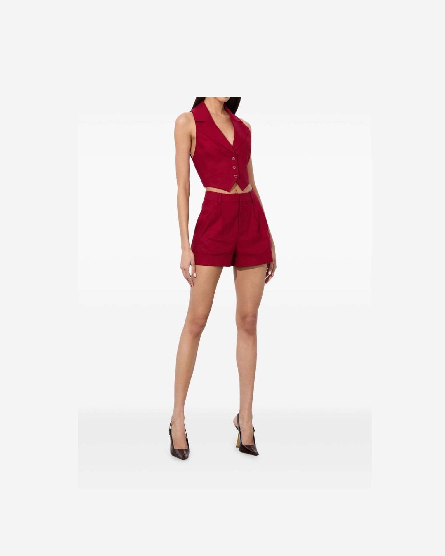 Alice + Olivia Red Shorts Glam Steals