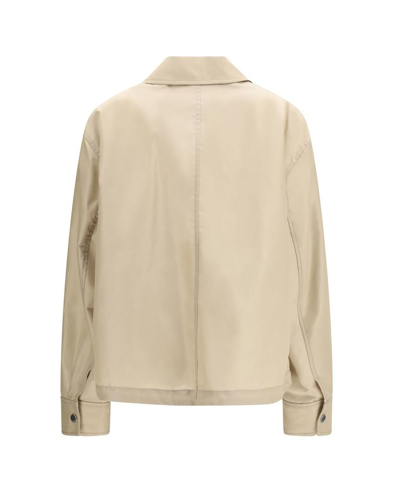 Ami Paris Beige Polyamide Trench Coat