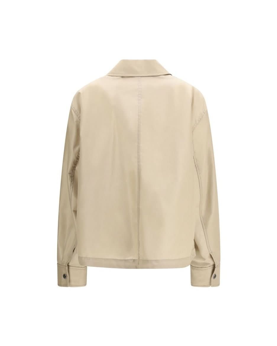 Ami Paris Beige Polyamide Trench Coat