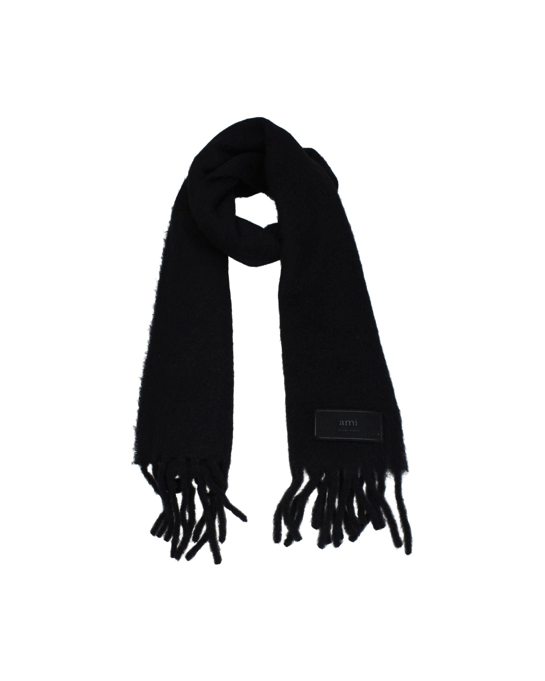 Ami Paris Black Leather Scarves Glam Steals