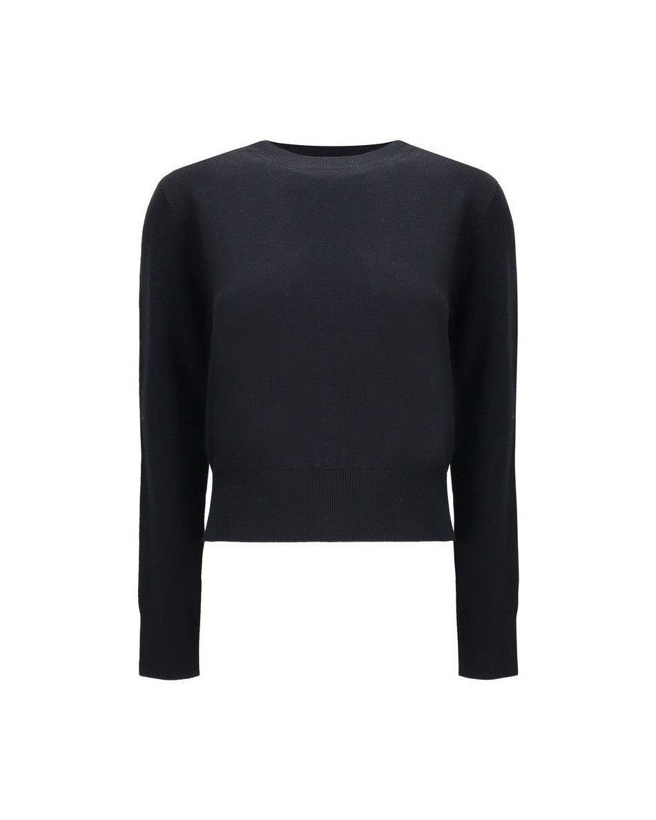 Ami Paris Black Wool Merino Sweatshirt Glam Steals