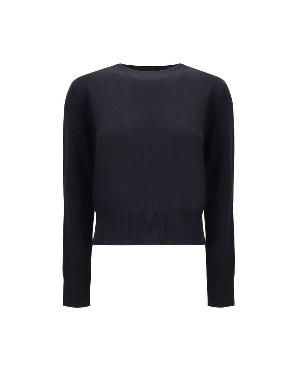 Ami Paris Black Wool Merino Sweatshirt