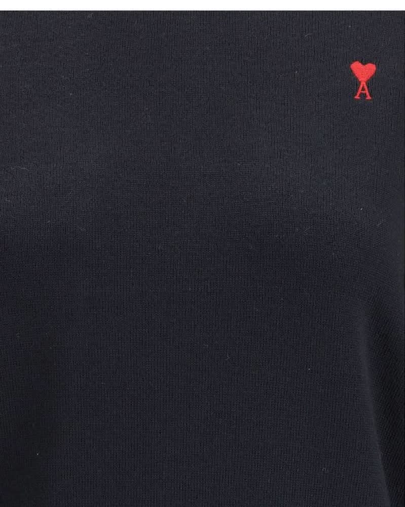 Ami Paris Black Wool Merino Sweatshirt