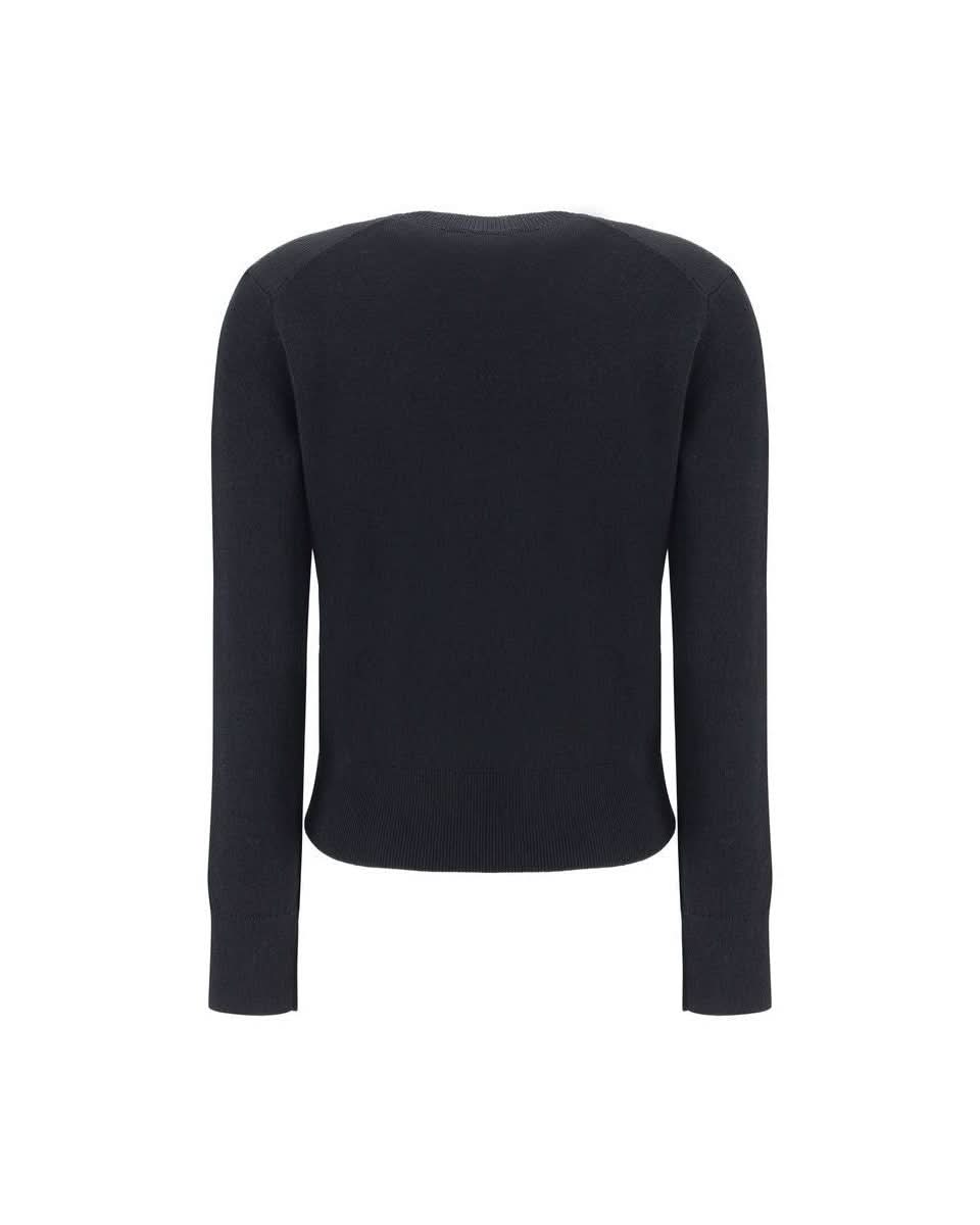 Ami Paris Black Wool Merino Sweatshirt