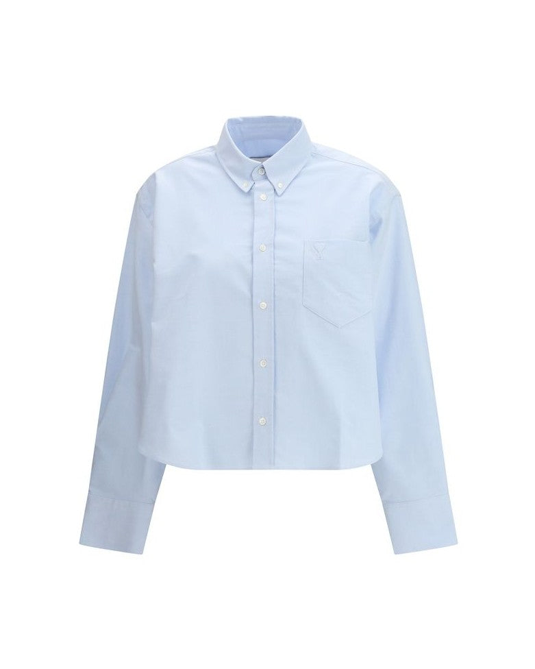 Ami Paris Blue Cotton Dress Shirt