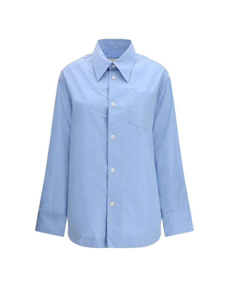 Ami Paris Blue Cotton Dress Shirt