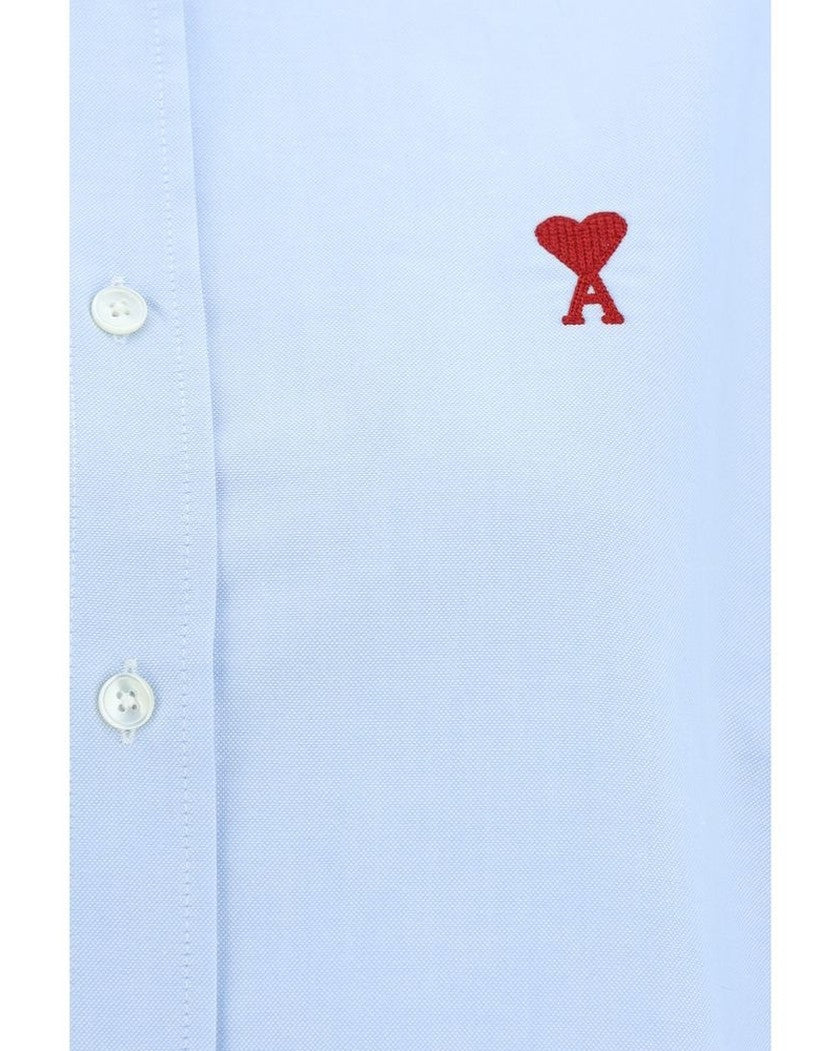 Ami Paris Blue Cotton Dress Shirt Glam Steals
