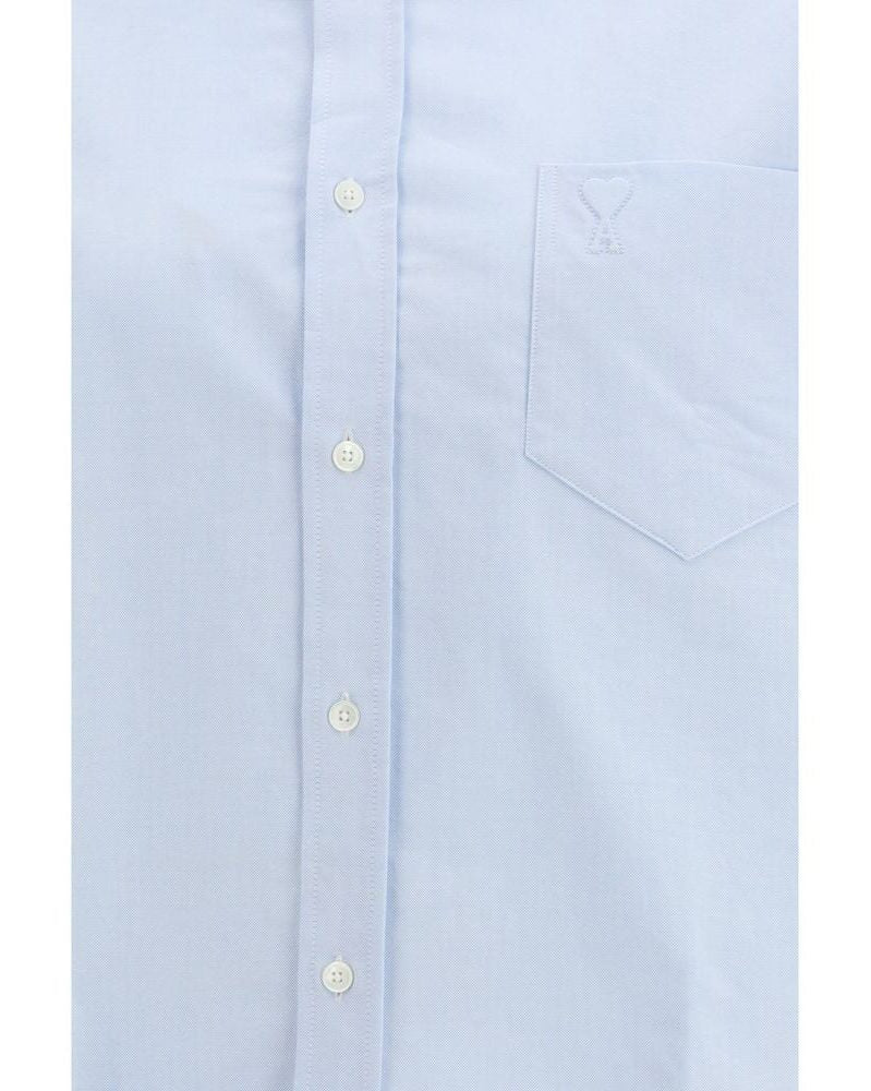 Ami Paris Blue Cotton Dress Shirt
