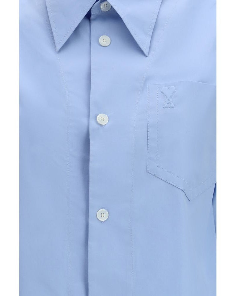 Ami Paris Blue Cotton Dress Shirt