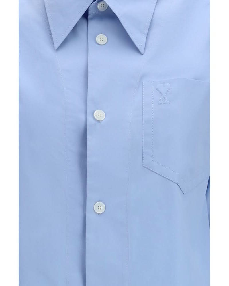 Ami Paris Blue Cotton Dress Shirt