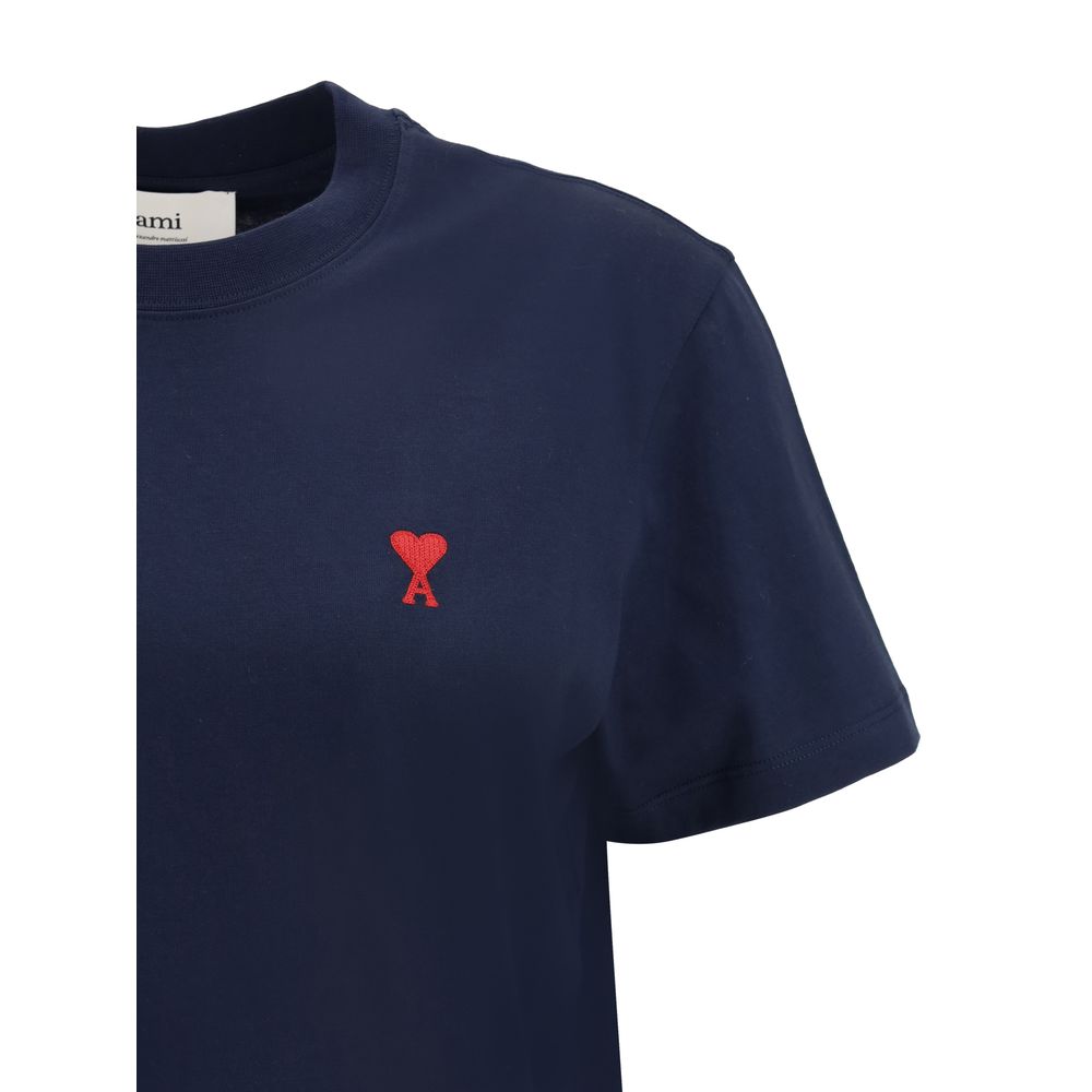 Ami Paris Blue Cotton T-shirt Glam Steals