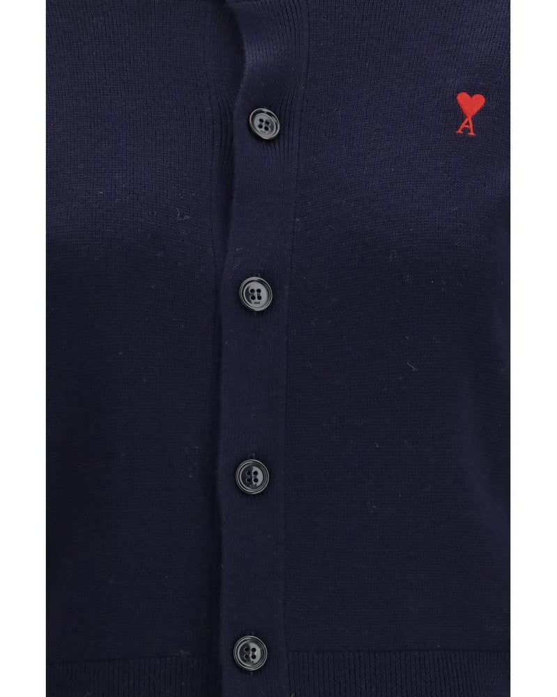 Ami Paris Blue Wool Cardigan Glam Steals