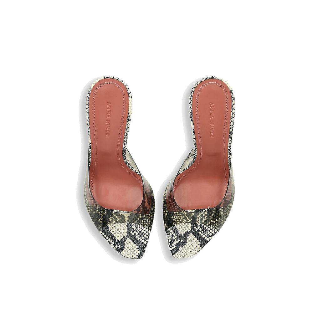 Amina Muaddi Alexa Glass 95 Snake Sandals Glam Steals