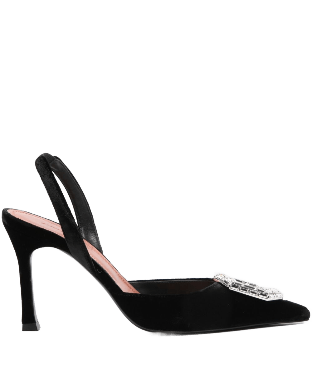 Amina Muaddi Black Heel Heels