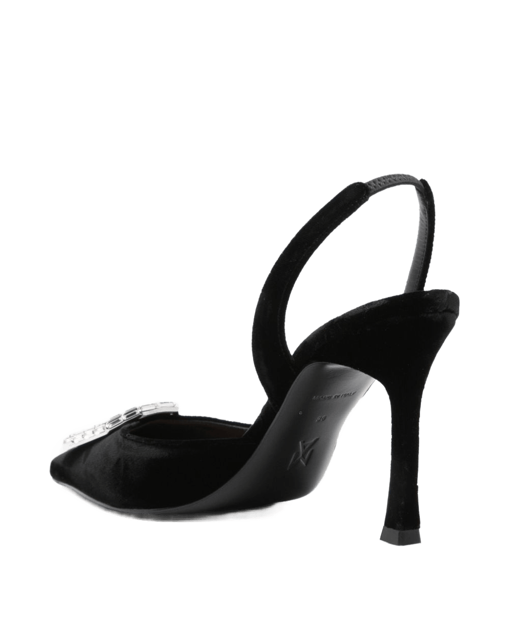 Amina Muaddi Black Heel Heels