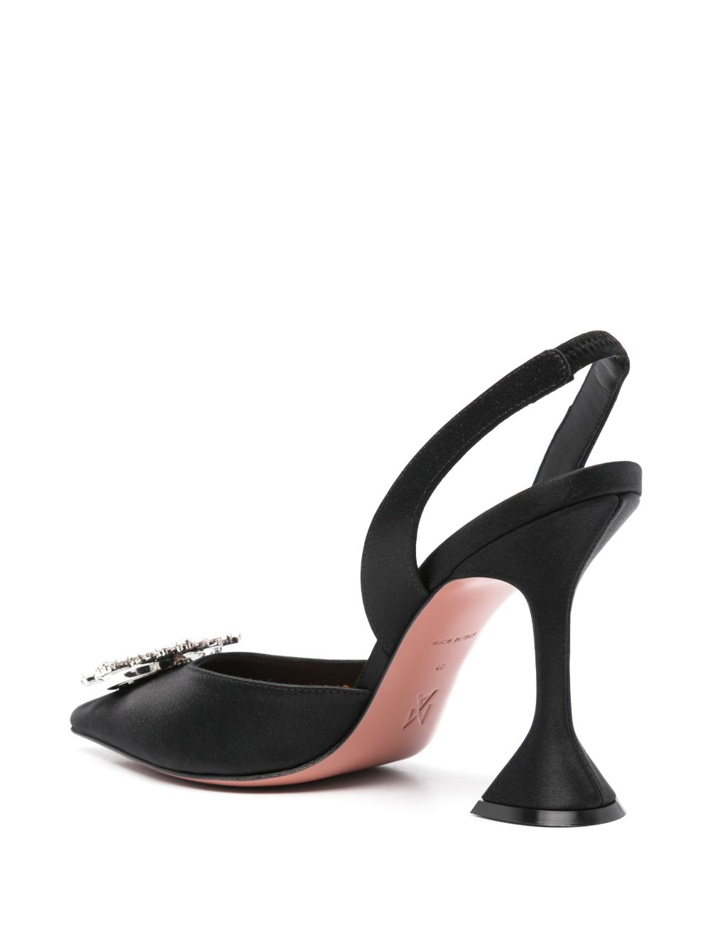 Amina Muaddi Black with Heel Glam Steals