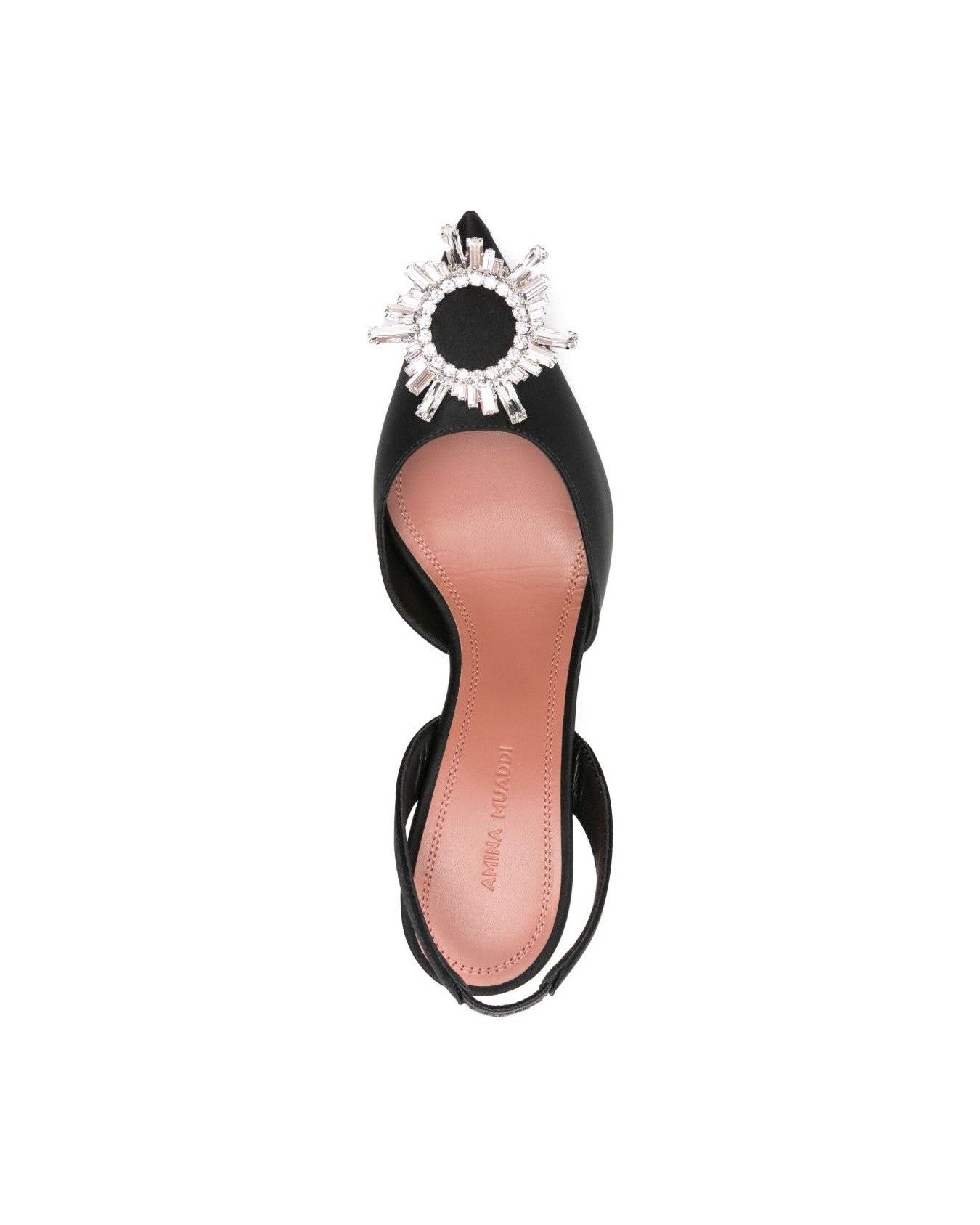 Amina Muaddi Black with Heel Glam Steals