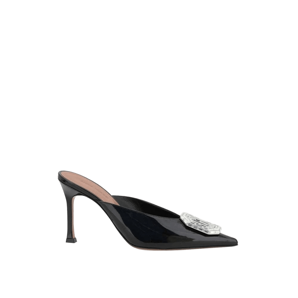 Amina Muaddi Camelia Patent 90 Mules Glam Steals