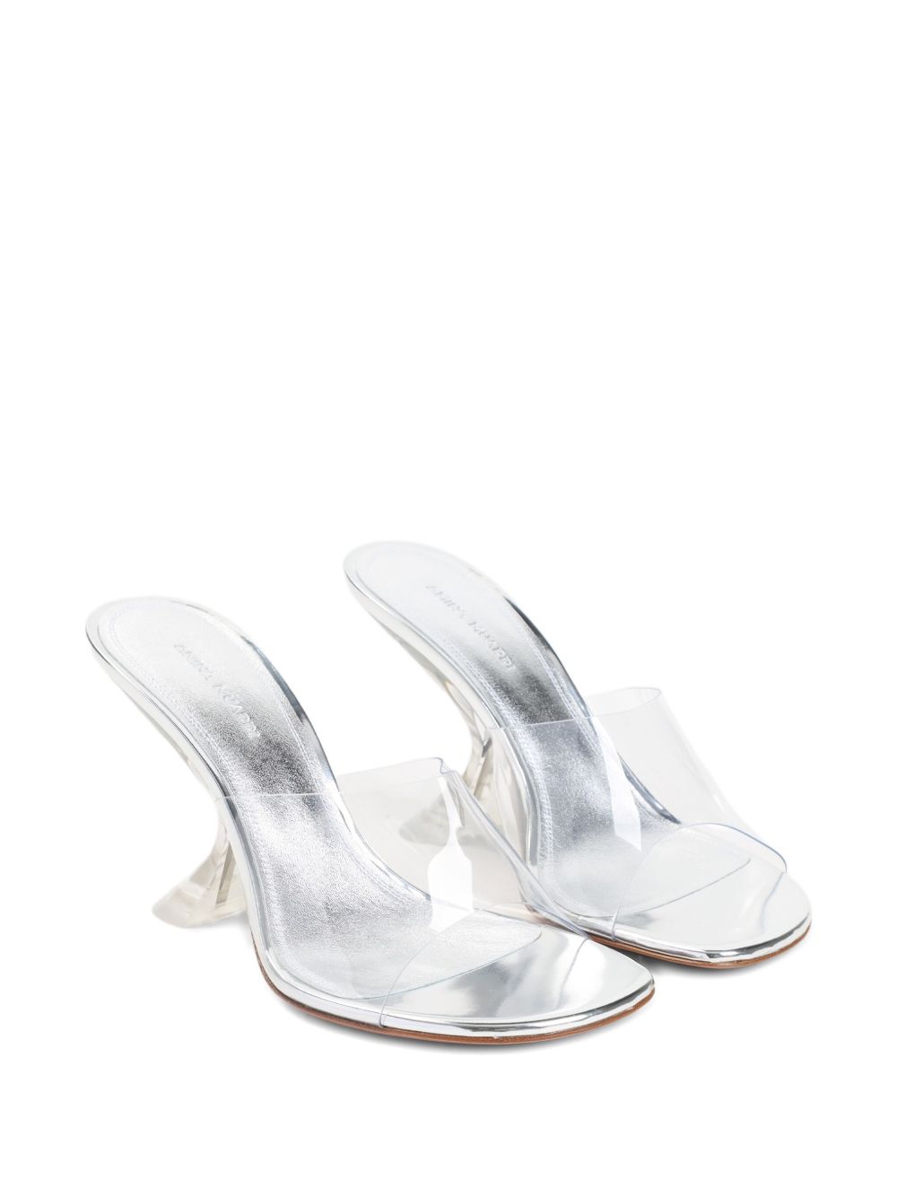 Amina Muaddi Grey Sandals Glam Steals