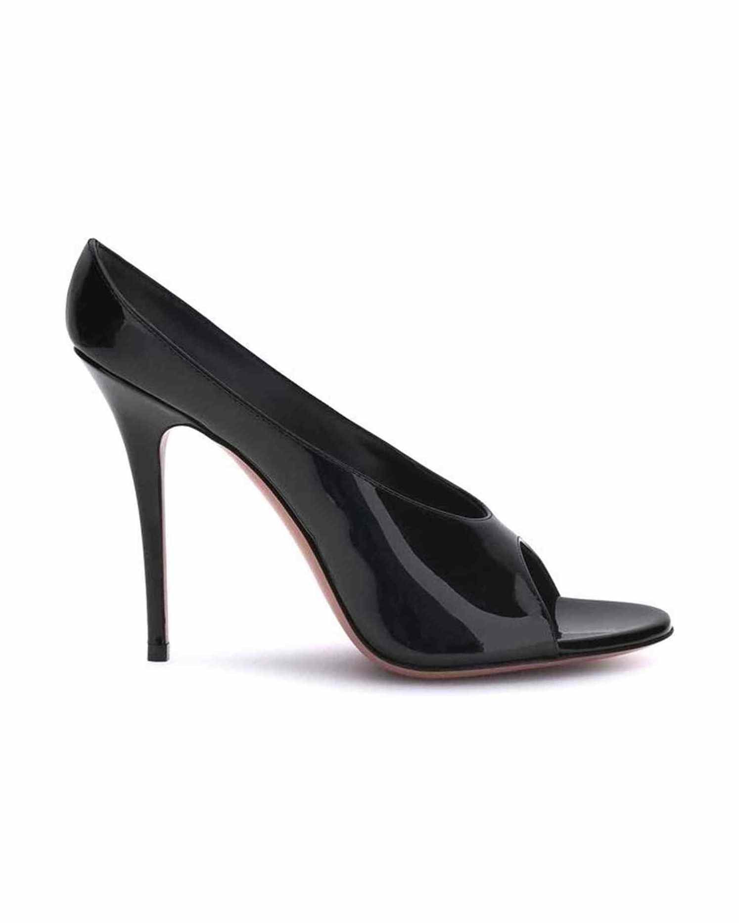 Amina Muaddi Leather Anok Sandals Glam Steals
