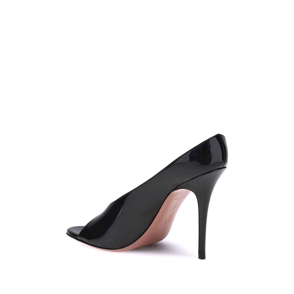 Amina Muaddi Leather Anok Sandals Glam Steals