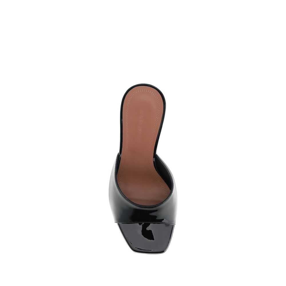 Amina Muaddi Leather Patent Lupita Sandals Glam Steals