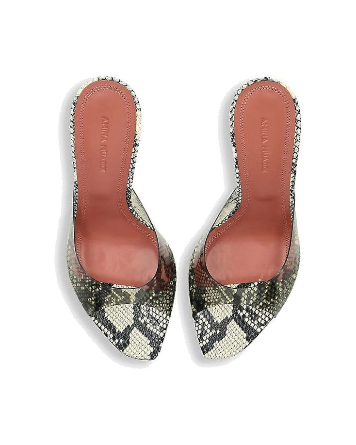 Amina Muaddi Pvc Stiletto Heel Sandals Glam Steals