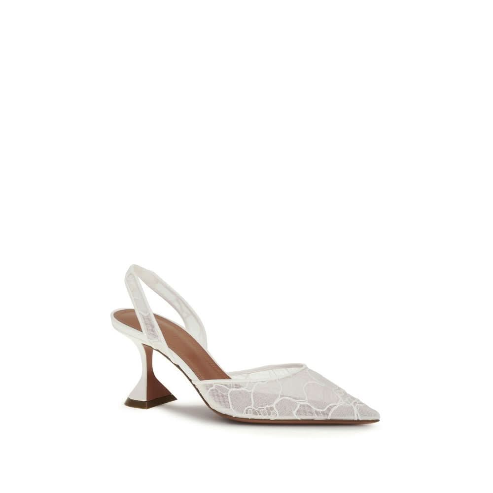 Amina Muaddi White High Heel Pumps Glam Steals