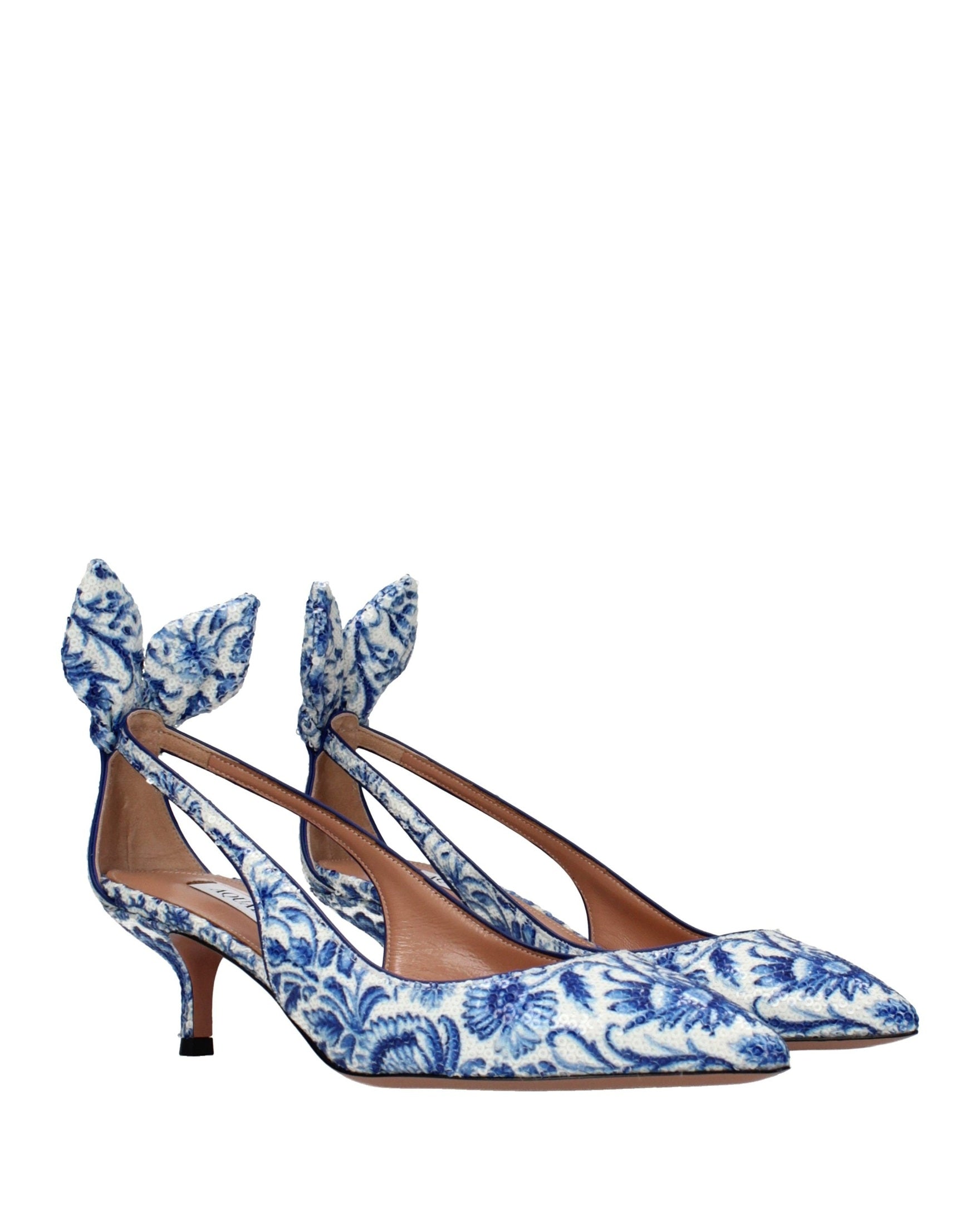 Aquazzura Blue Paillettes High Heel Pumps Glam Steals