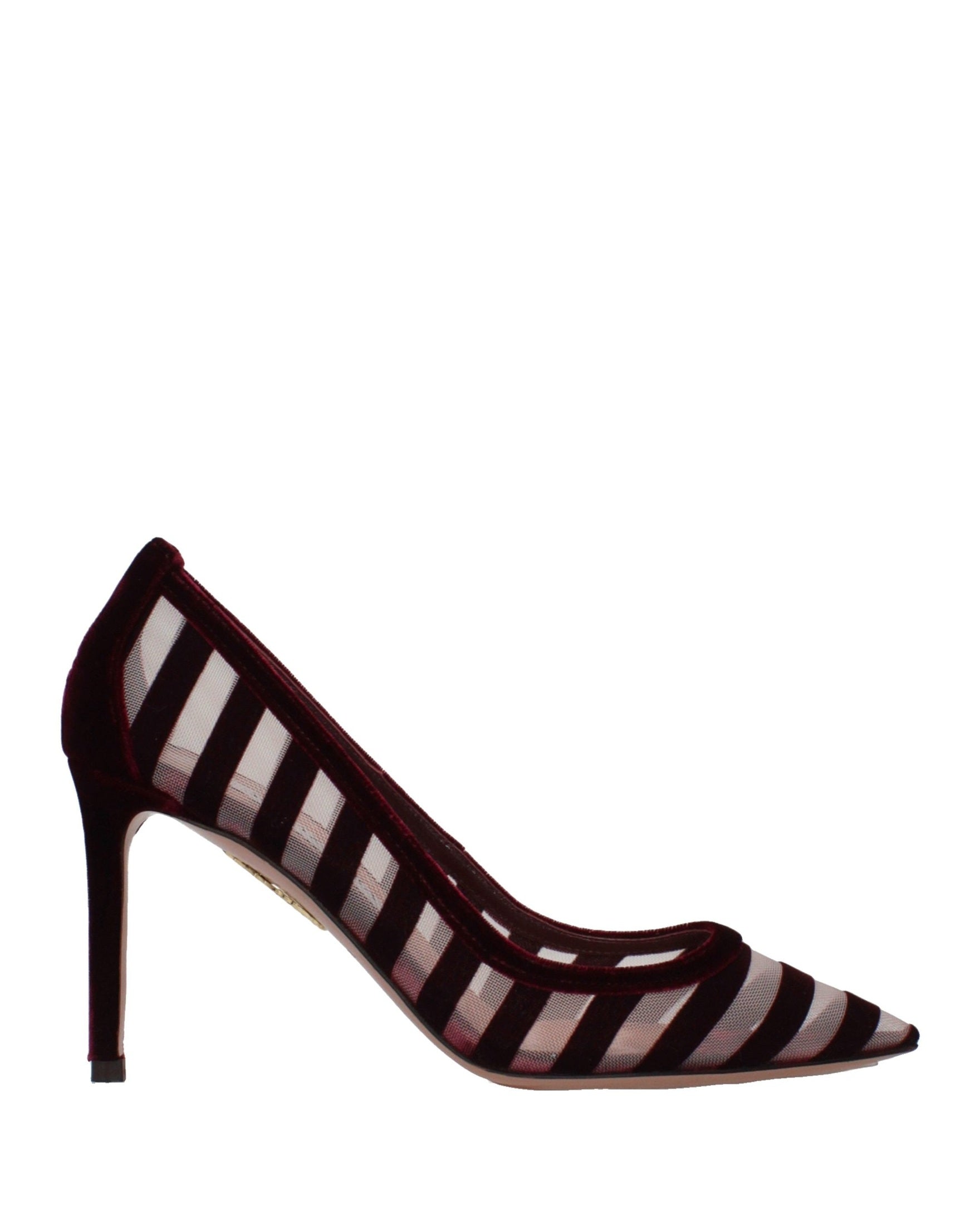 Aquazzura Velvet Transparent Mid Heel Pumps Glam Steals