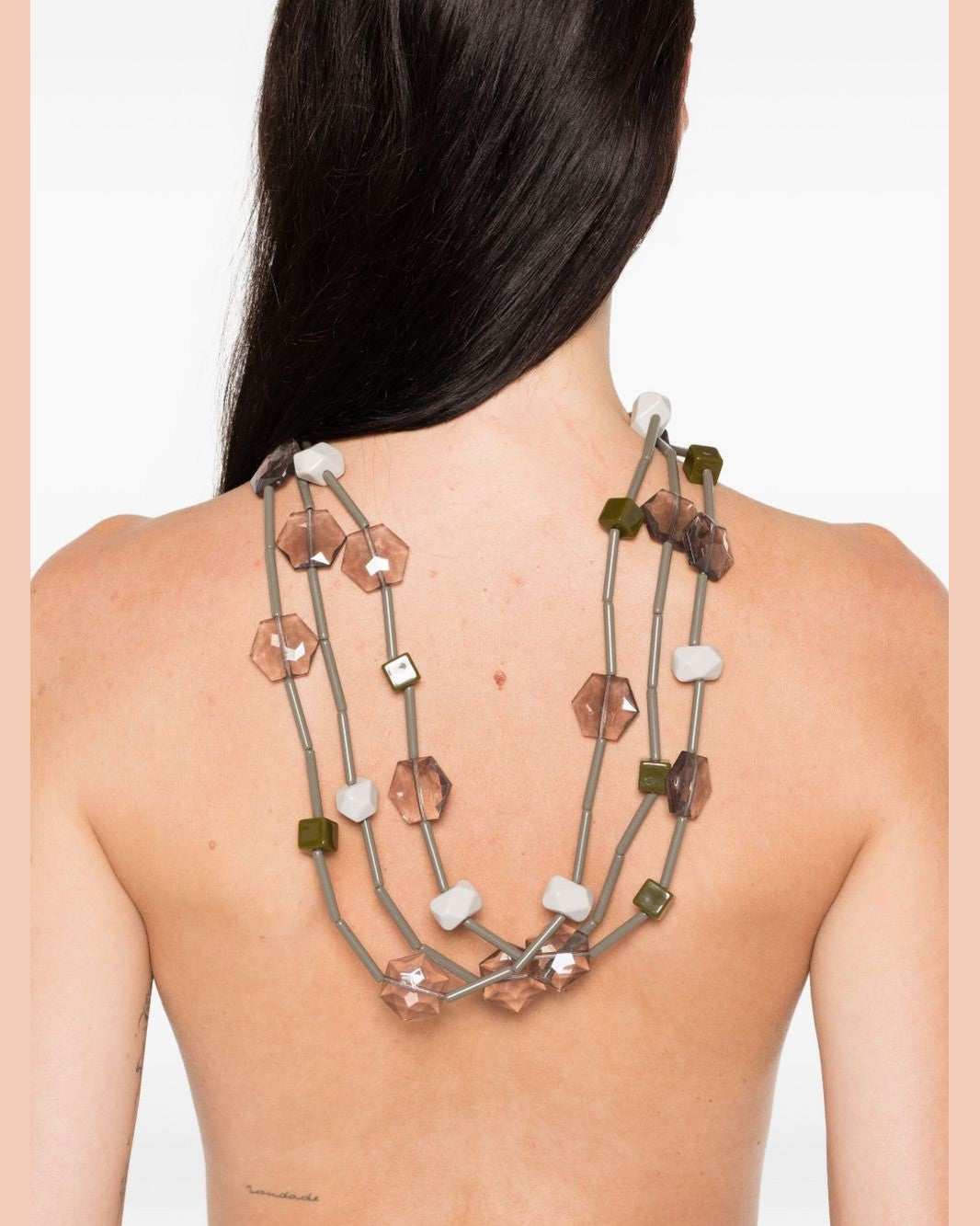 Armani Emporio Exclusive Multi Strand Necklace with Geometric Elements Glam Steals