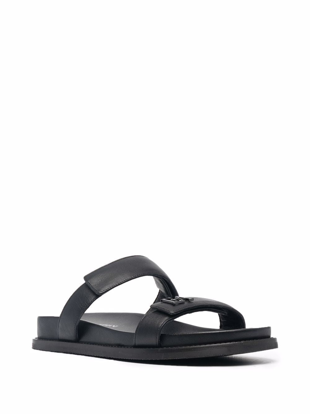 Armani Leather Emporio Exclusive Double Strap Sandals Glam Steals