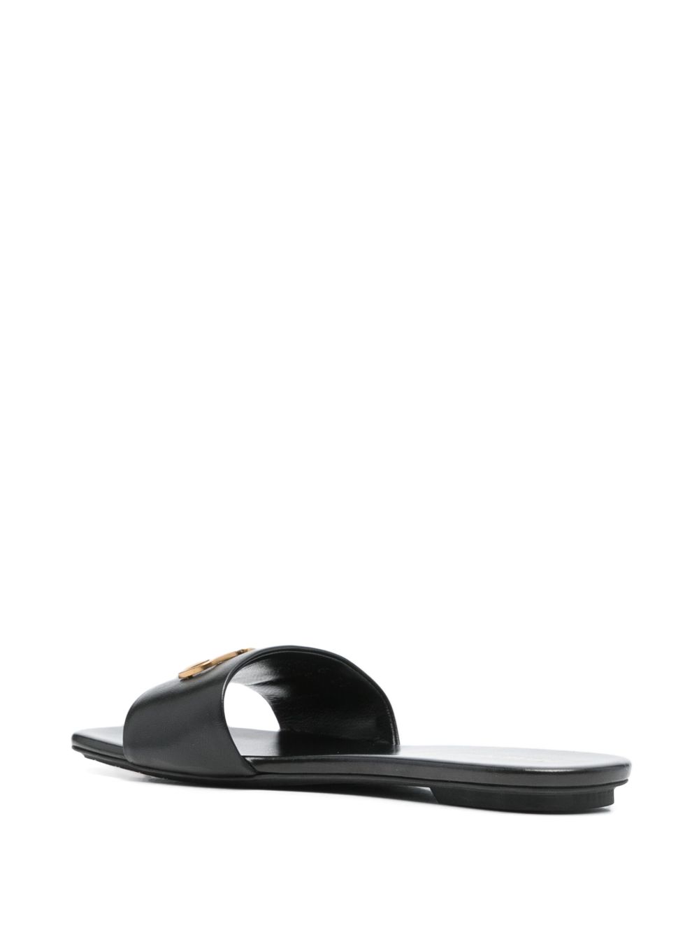 Armani Leather Emporio Exclusive Nappa Sandals with Eagle Plate Glam Steals