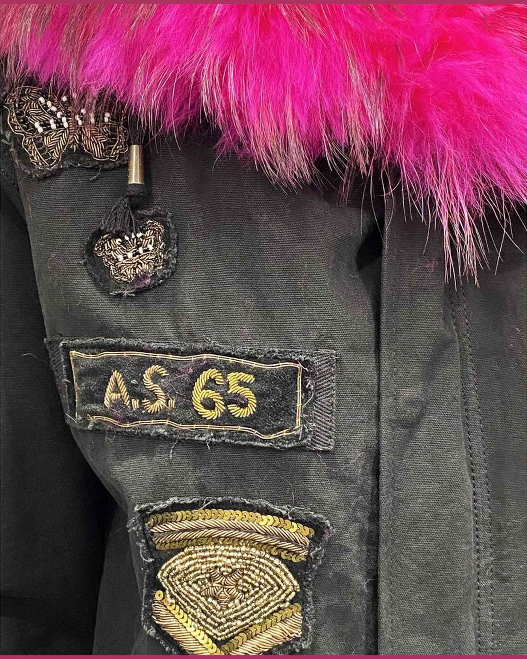 As65 Canvas Embellished Parka Jacket Glam Steals