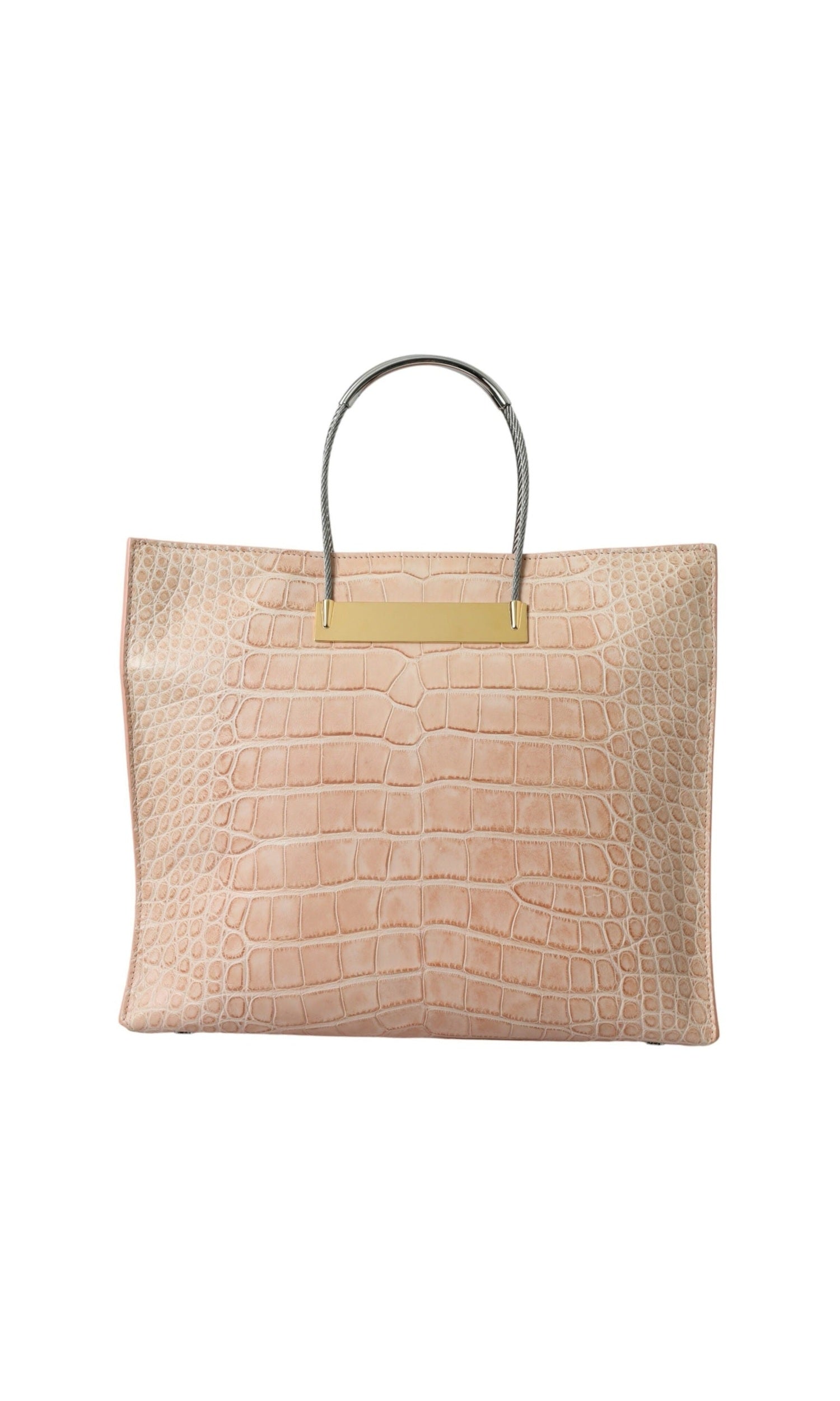 Balenciaga Alligator Leather Chic Tote Pink Bag Glam Steals