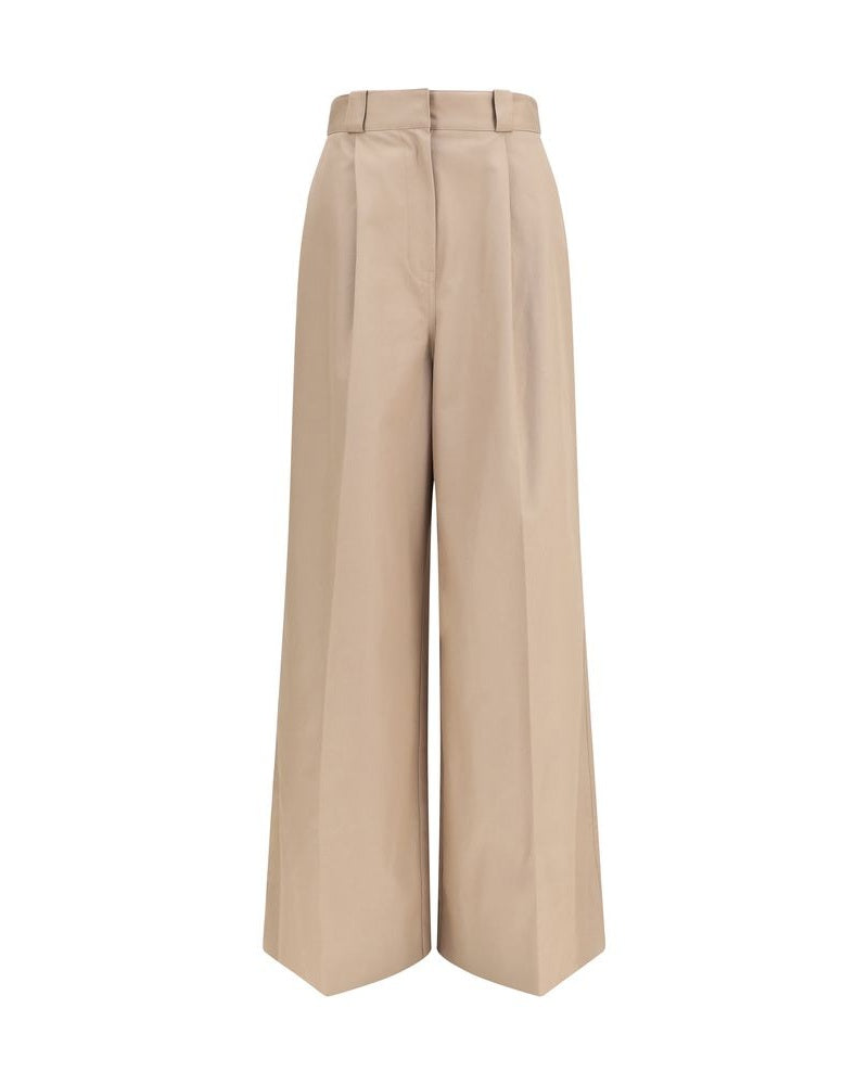 Balenciaga Beige Cotton Flared Pant Glam Steals