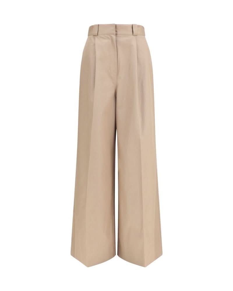 Balenciaga Beige Cotton Flared Pant Glam Steals