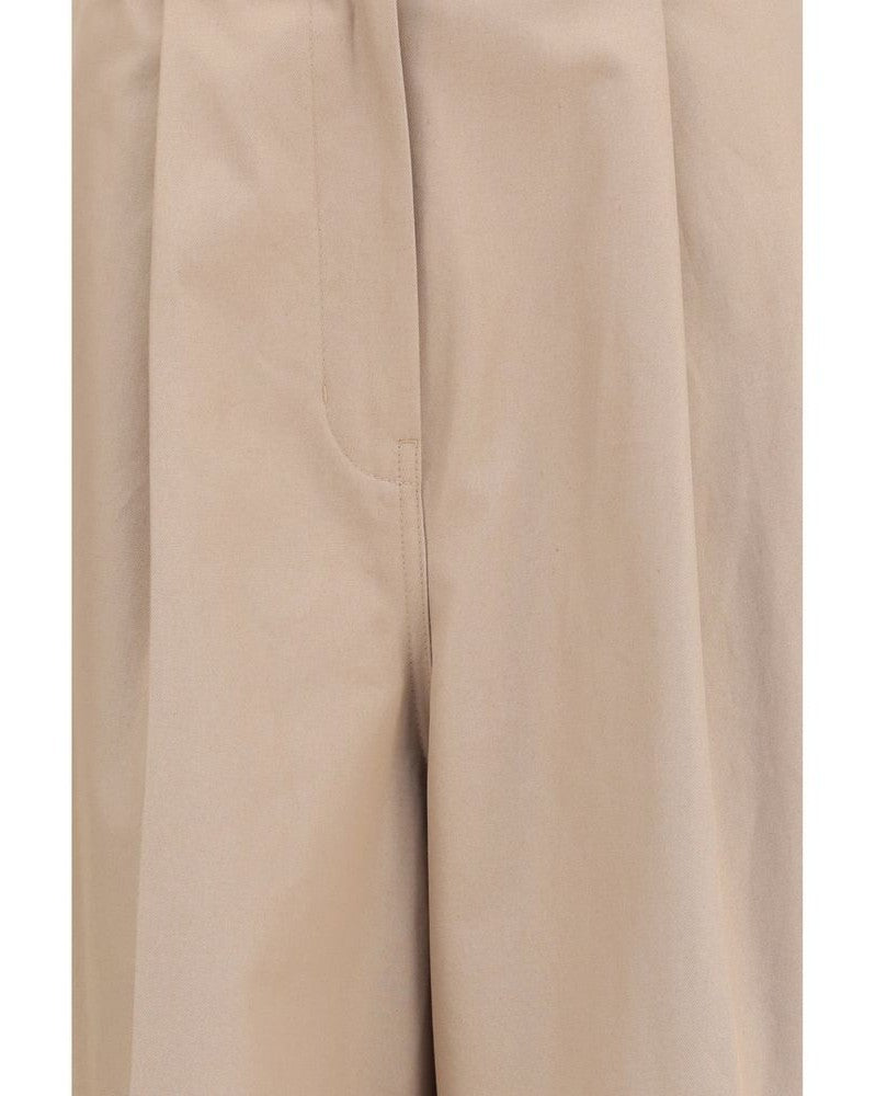 Balenciaga Beige Cotton Flared Pant Glam Steals