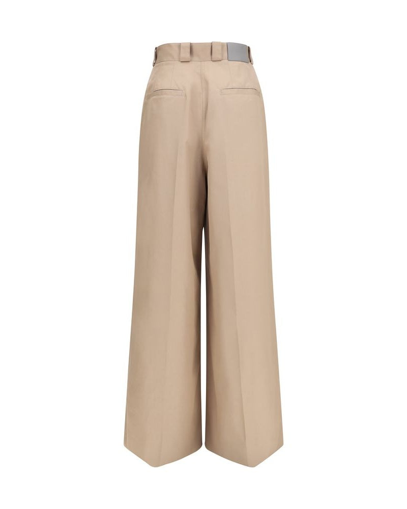 Balenciaga Beige Cotton Flared Pant Glam Steals