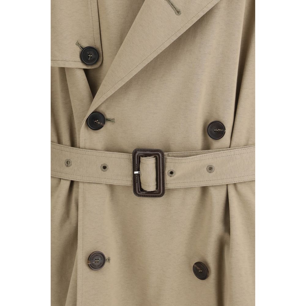Balenciaga Beige Cotton Trench Coat Glam Steals