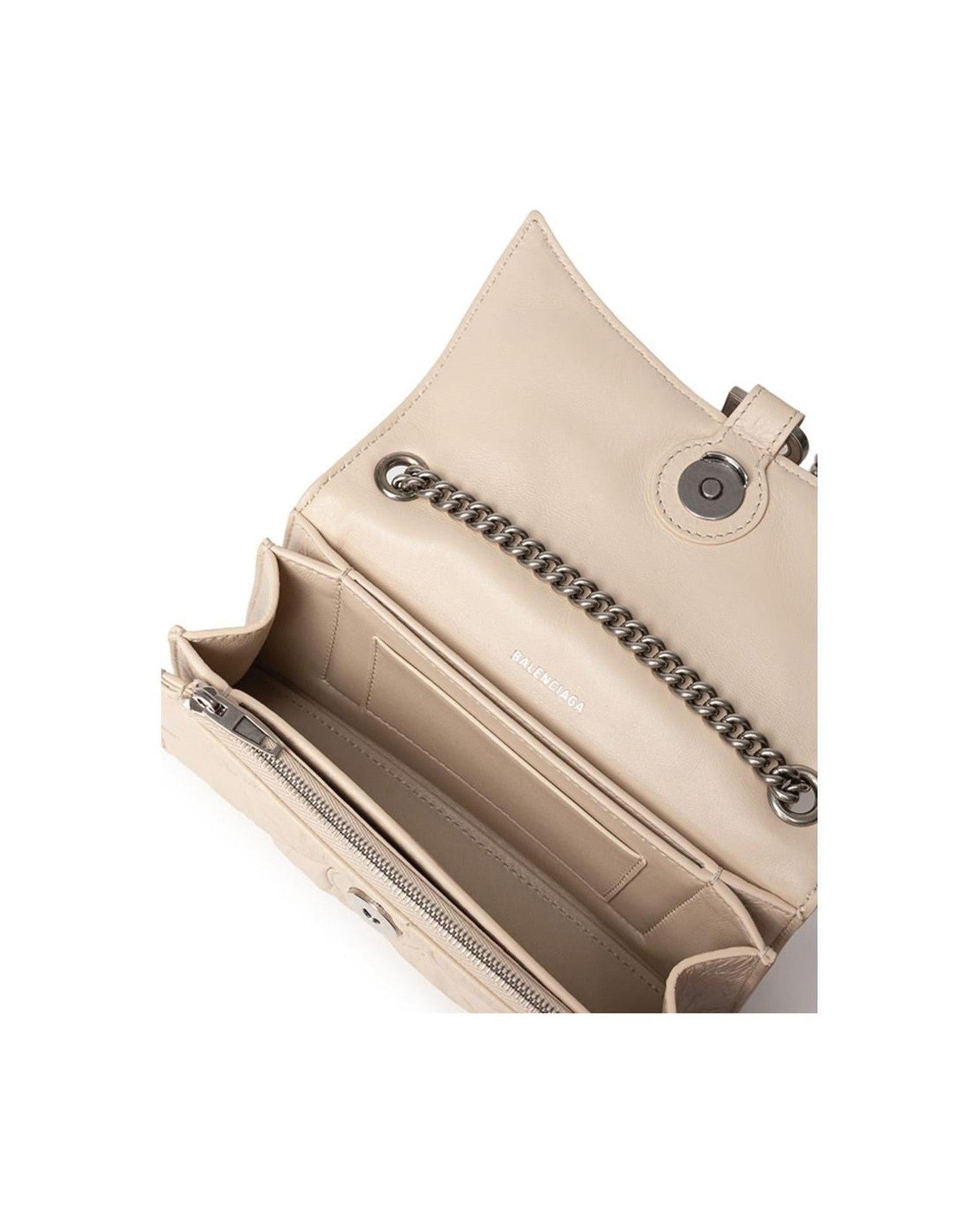 Balenciaga Beige Leather Shoulder Bag Glam Steals