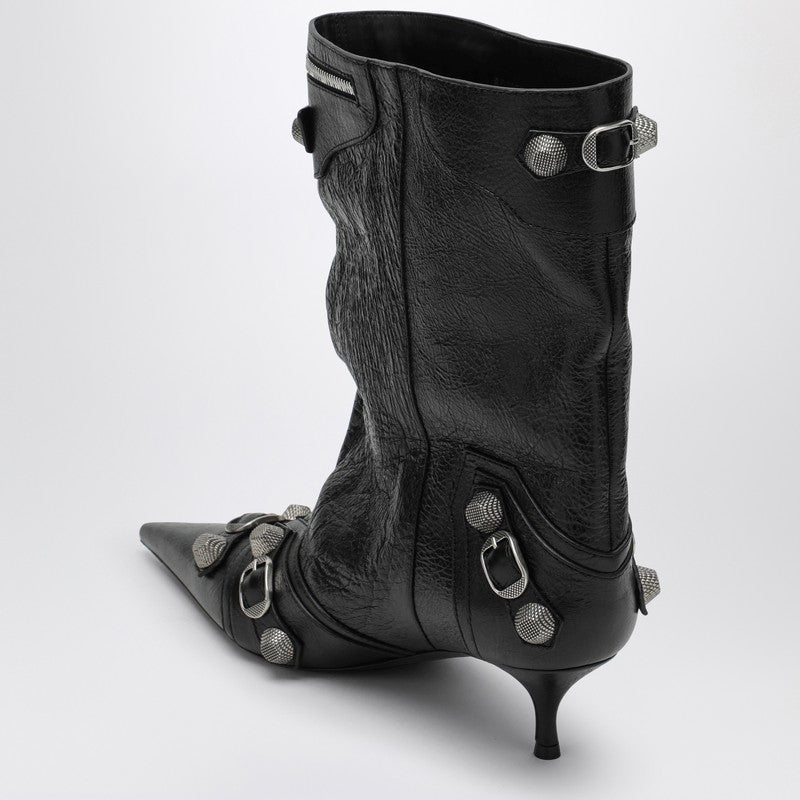Balenciaga Black Cagole Wide Ankle Boot Glam Steals