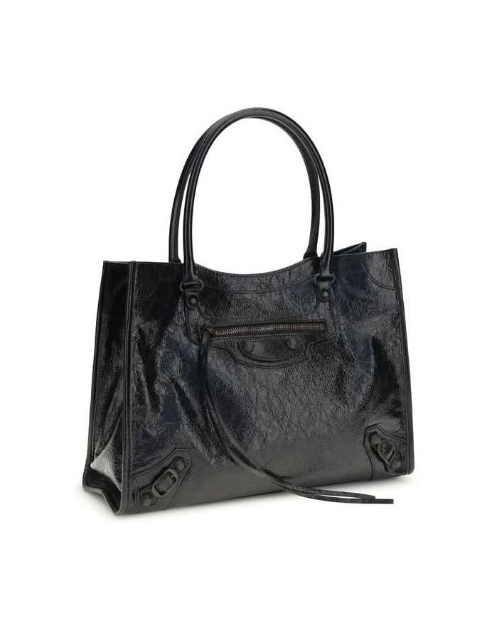 Balenciaga Black Lamb Ovis Aries Shoulder Bag Glam Steals
