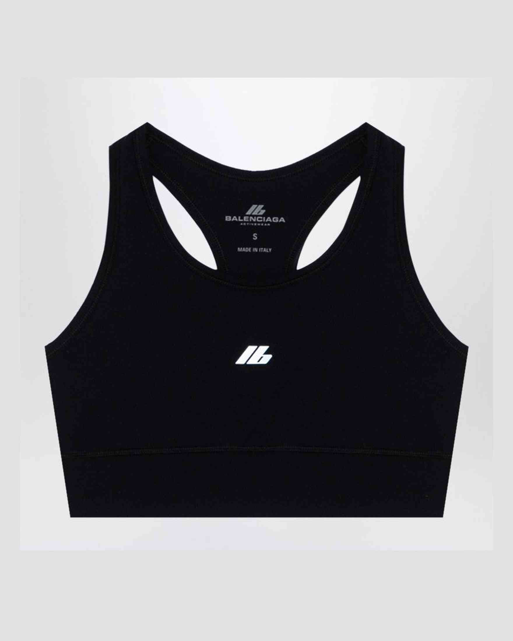 Balenciaga Black Nylon Activewear Sleeveless Top In Matt Blend Glam Steals