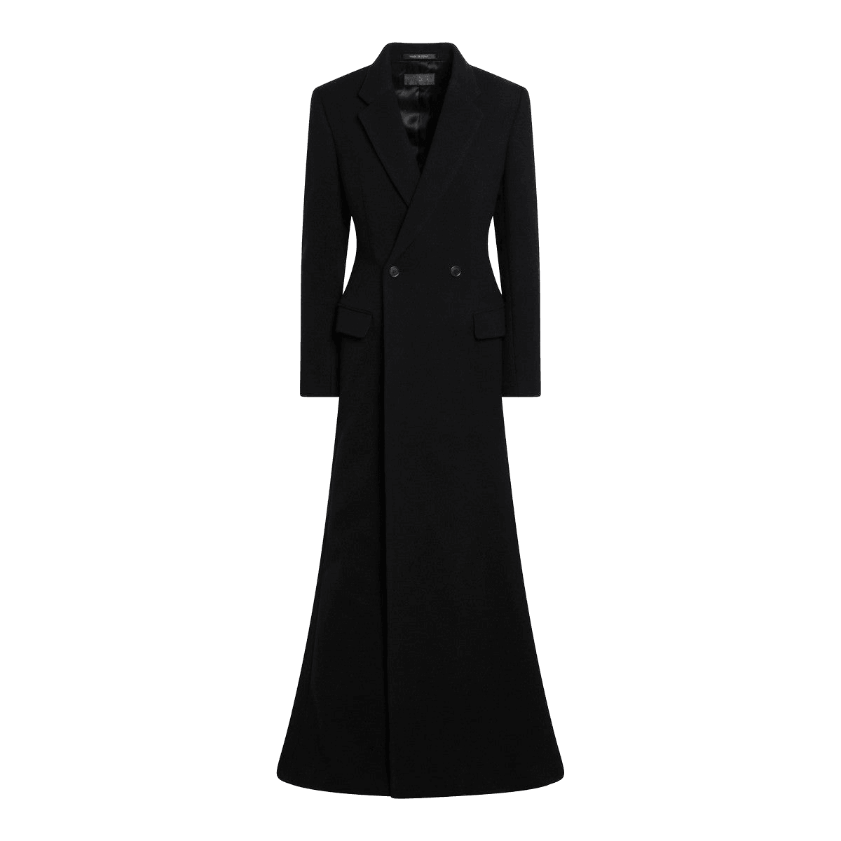 Balenciaga Black Wool Long Blend Coat Glam Steals