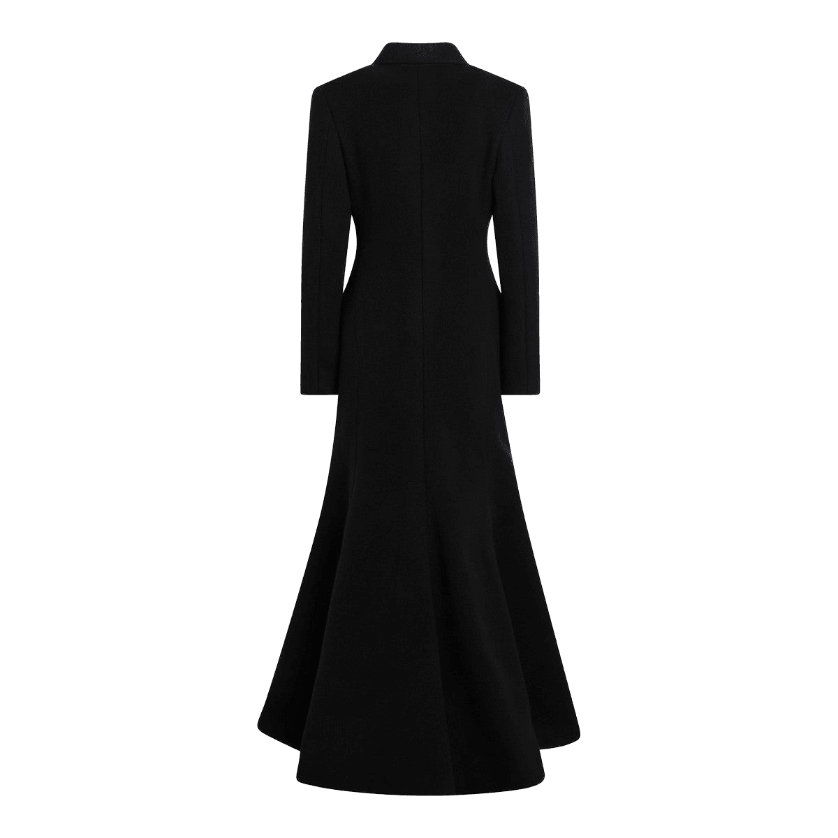 Balenciaga Black Wool Long Blend Coat Glam Steals
