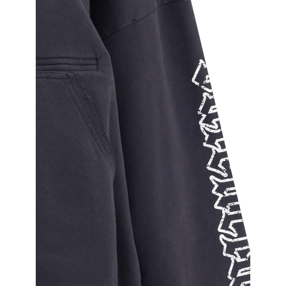Balenciaga Blackletter Script Motif Hoodie Glam Steals