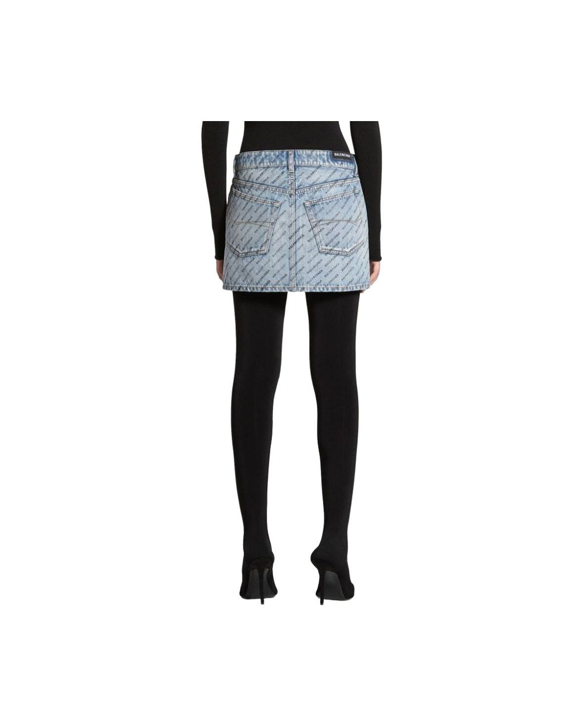 Balenciaga Blue Denim Skirt Glam Steals