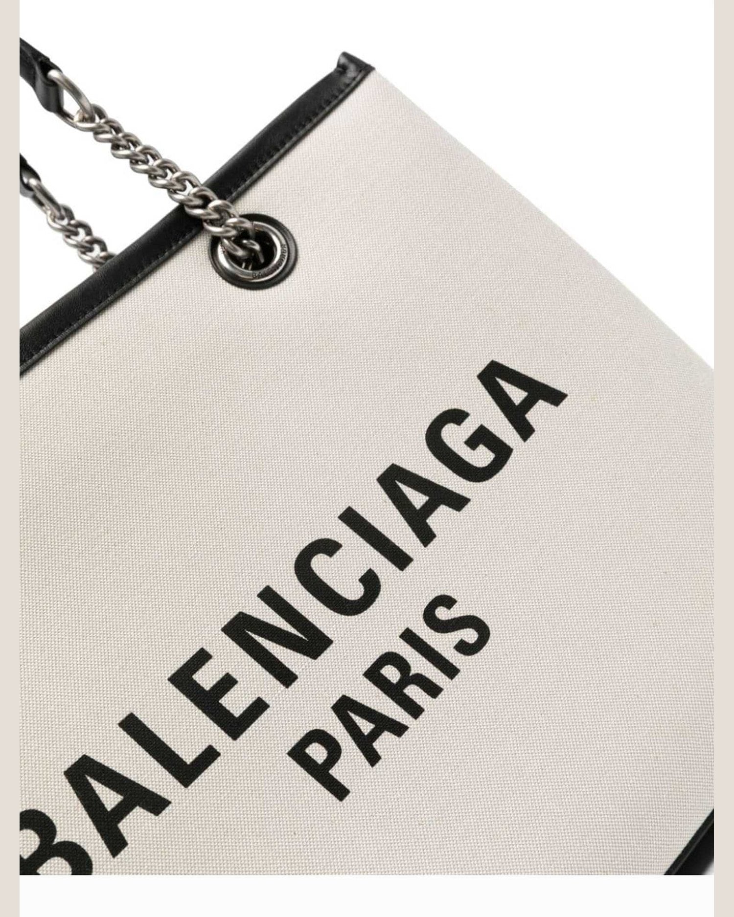 Balenciaga Canvas Logo Print Tote Bag Glam Steals