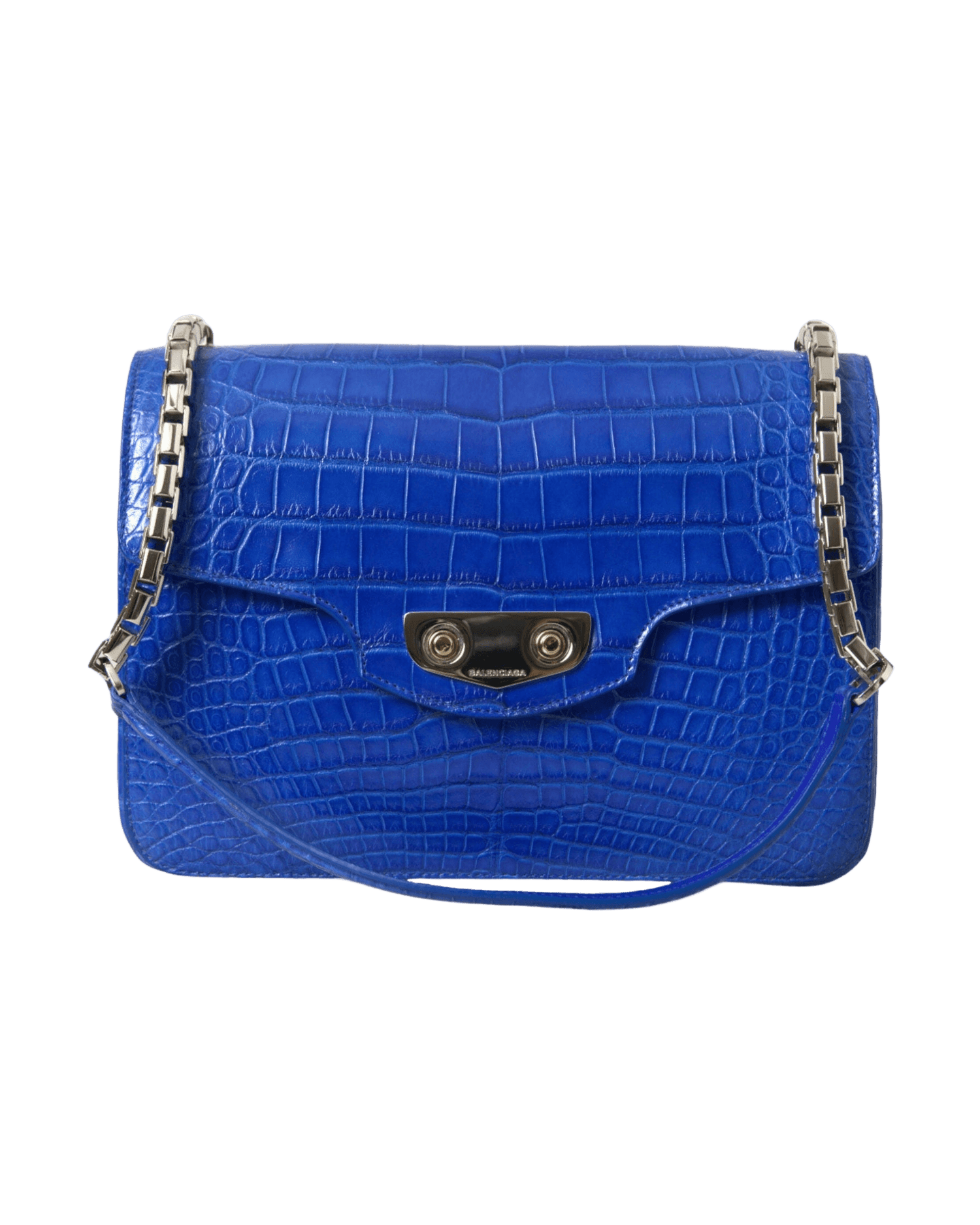 Balenciaga Chic Alligator Skin Chain Shoulder Bag Glam Steals